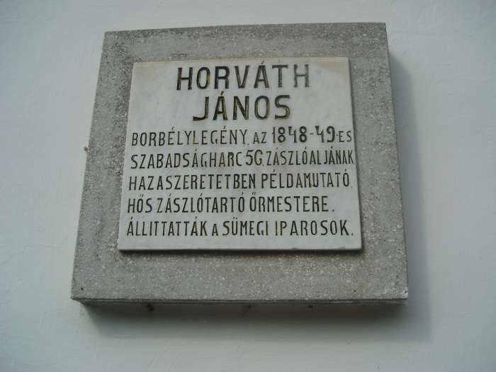Sümeg, Panteonfal: Horváth János.jpg Sümeg, Panteonfal: Horváth János.jpg