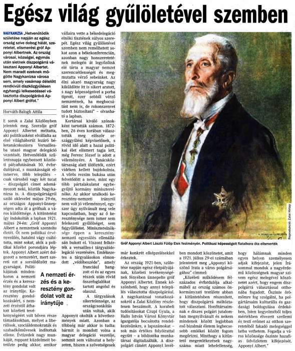 Vasárnapi Zalai Hírlap 2018 06 23 025sz 05old - Egész világ gyűlöletével szemben.jpg Vasárnapi Zalai Hírlap 2018 06 23 025sz 05old - Egész világ gyűlöletével szemben.jpg